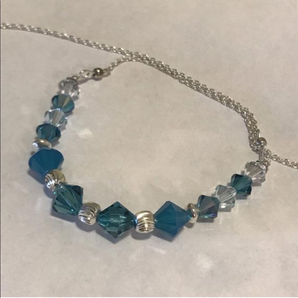 Swarovski crystal and sterling silver necklace - Picture 3 of 6